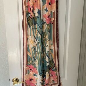 O'Neill Pink and Cream Striped Scarf Pants